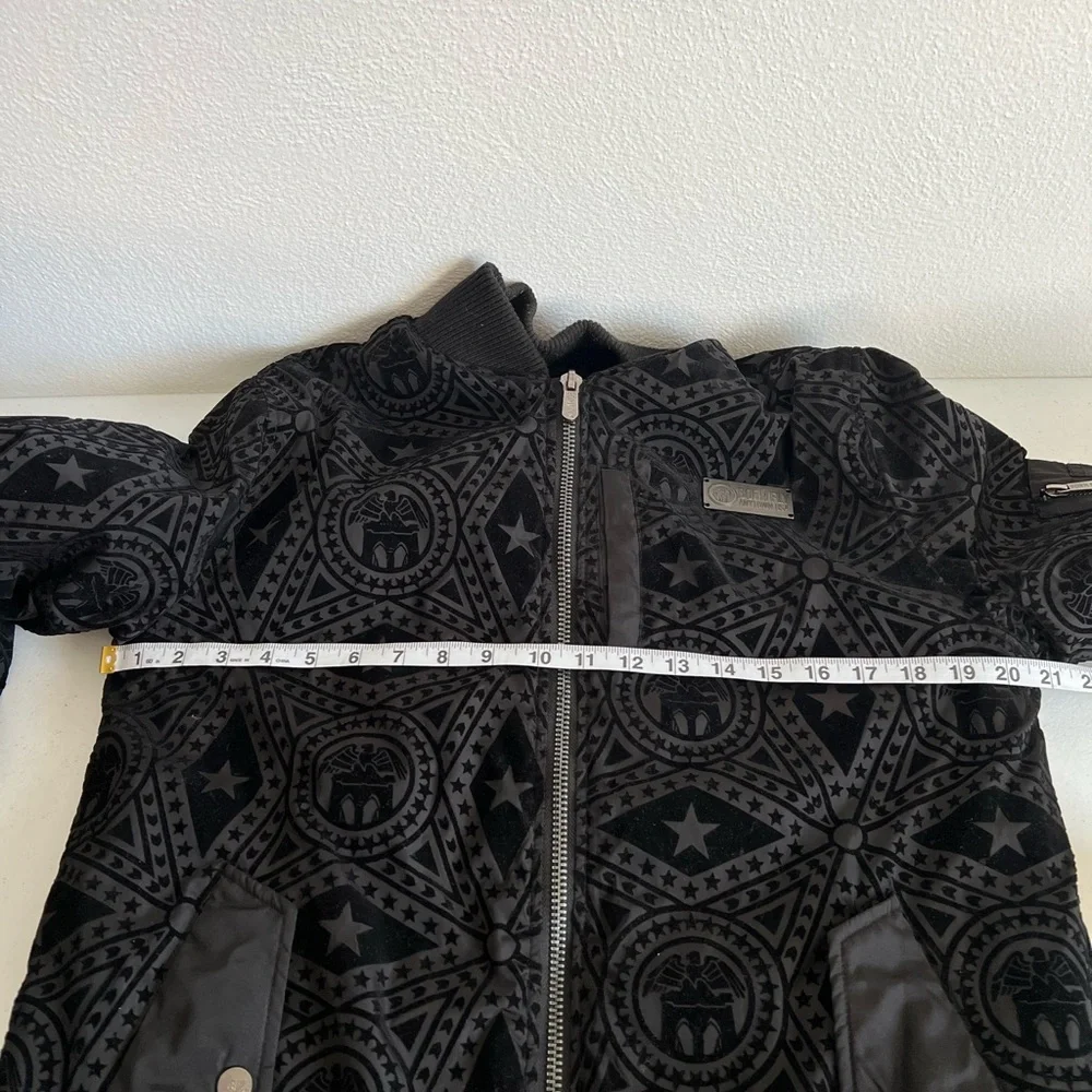 Born Fly Mens Born Fly Anytown USA Black Bomber Jacket‎ Size Medium